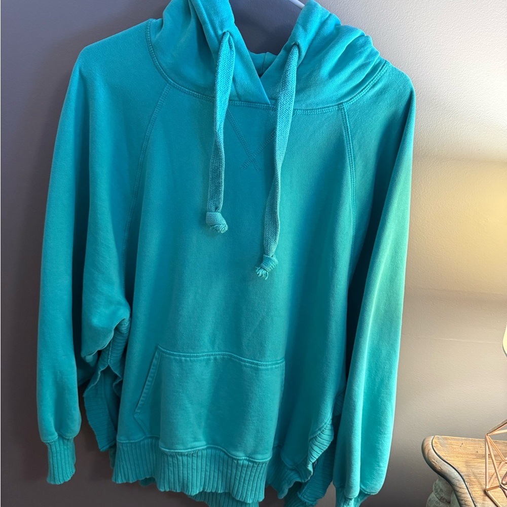 American Eagle Teal Hoodie Sweater